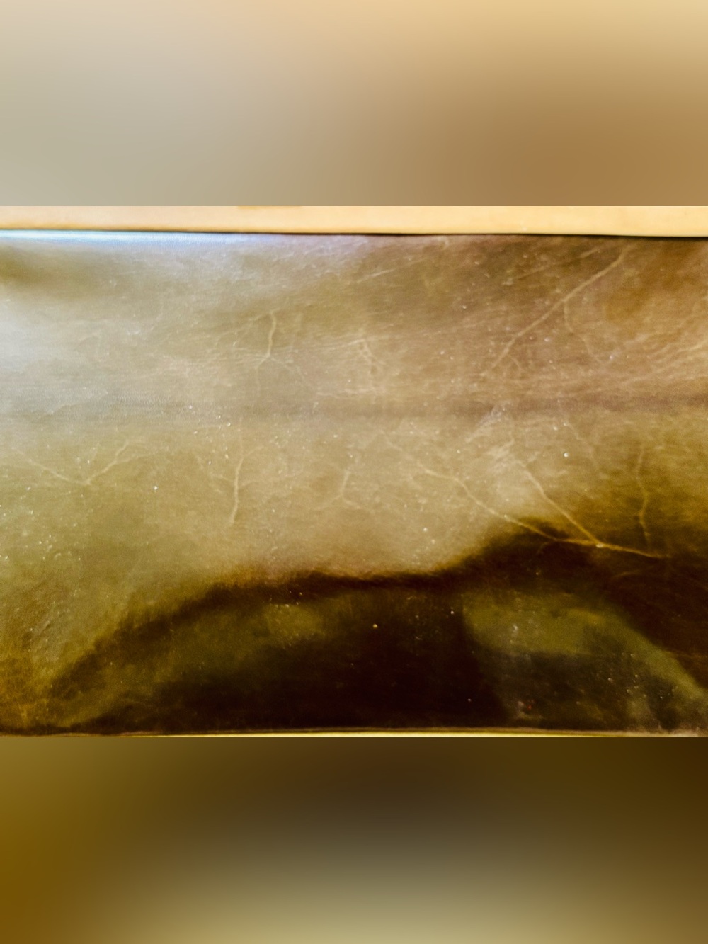 Pappagallo Vintage 70s Brown Leather Clutch with Gold Chain - Picture 12 of 14